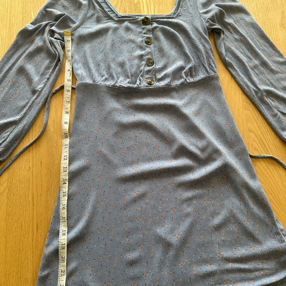 Light Blue Floral American Eagle Dress - Picture 5 of 8